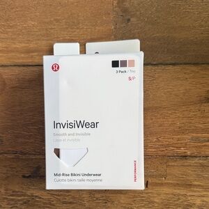 NEW lululemon athletica InvisiWear Bikini Panties 3-Pack - Neutral Shades